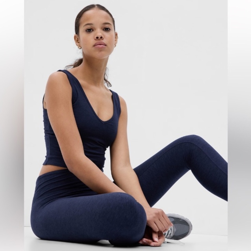 GAP Brushed Jersey Brami Double V Neck Tank Cami